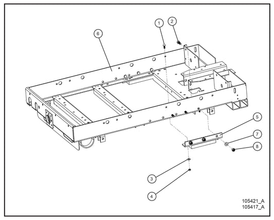 CE V-Series Night Lite Pro II AL-CO Frame and Axle Mount Parts By Allmand