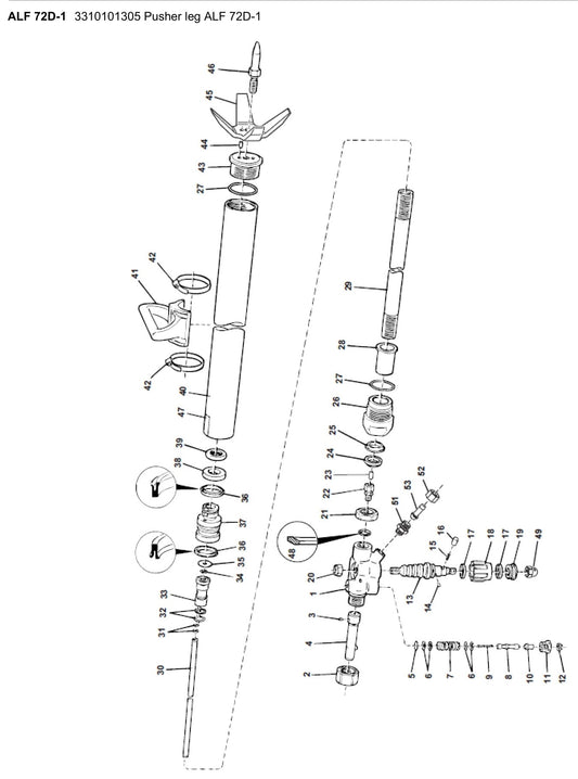 ALF 72D-1 Pusher Leg Rock Drill
