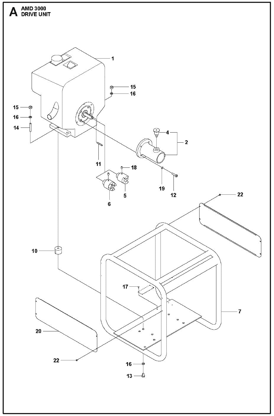 Drive Unit Parts For AMD 3000 By Husqvarna