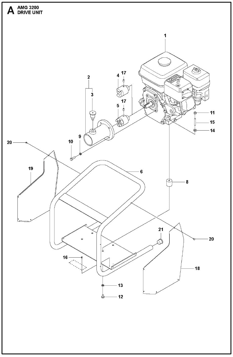 Drive Unit Parts For AMG 3200 By Husqvarna