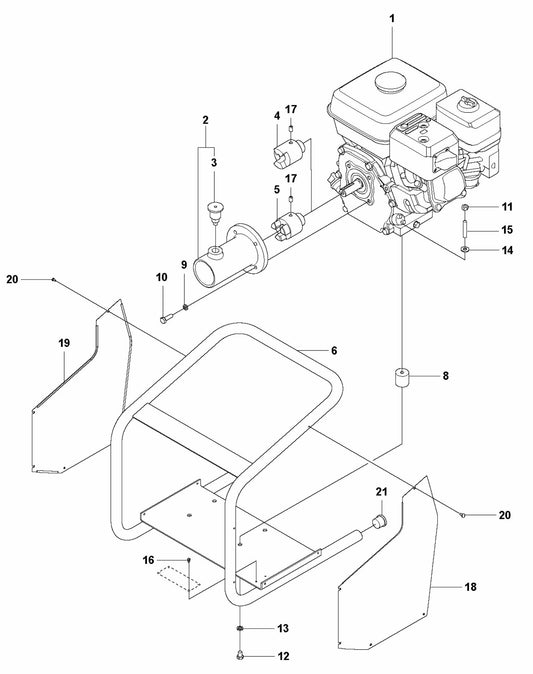 AMG 3200 Drive Unit Assembly Parts by Husqvarna