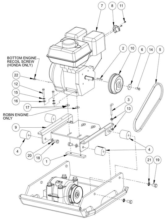 AP2000H Engine Assembly 3550 Parts By MBW