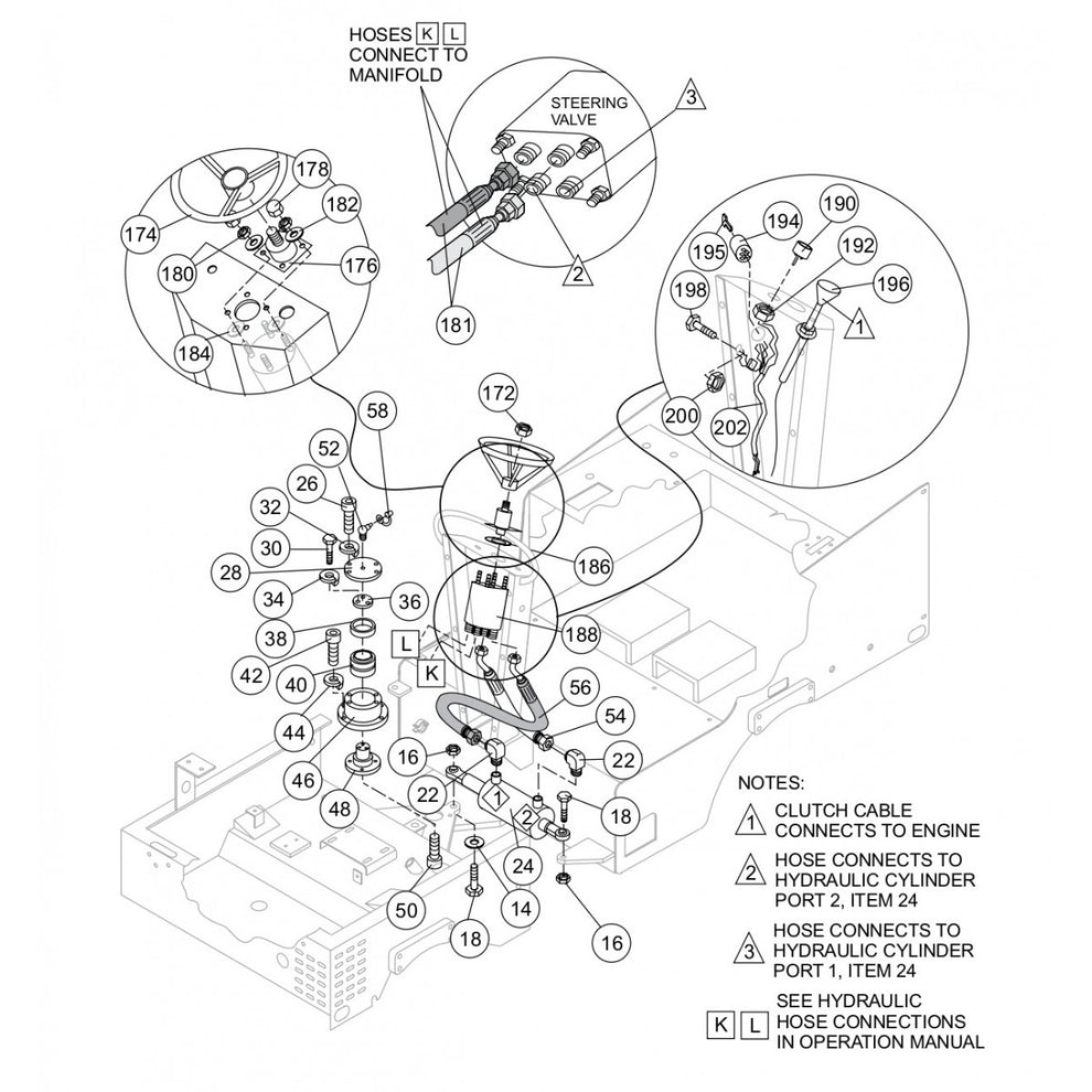 AR-13H RIDE-ON ROLLER — Steering Column And Hydraulic Articulation Lock Assy. Parts by Multiquip Whiteman