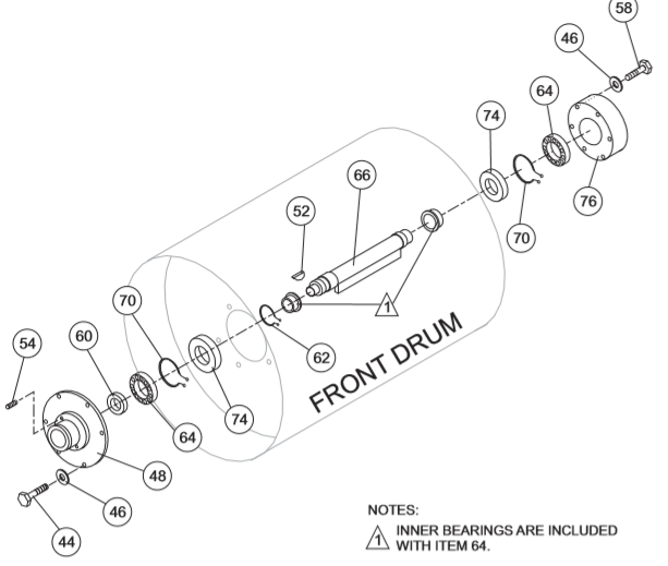 AR-13H RIDE-ON ROLLER — Exciter Assy. Parts by Multiquip
