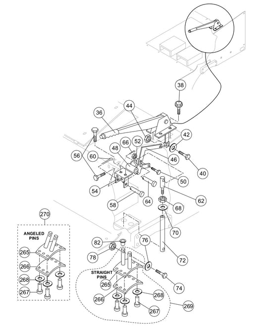 AR13D RIDE-ON ROLLER —Brake Control  Assy. Parts By Multiquip