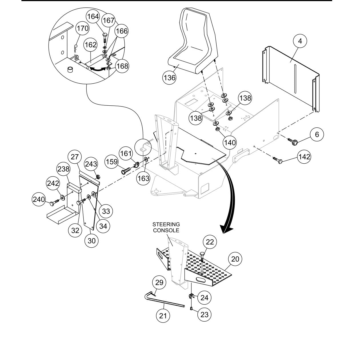 AR13D RIDE-ON ROLLER — Covers And Frame Articulation Lock Assy. Parts By Multiquip