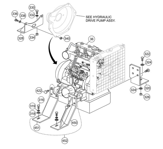 AR13D RIDE-ON ROLLER — Engine Mounting Assy. Parts By Multiquip