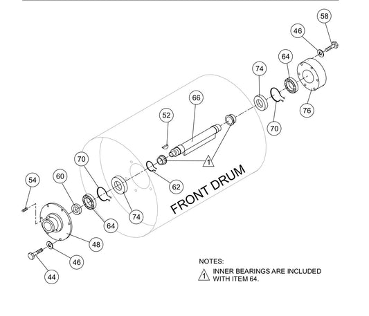 AR13D RIDE-ON ROLLER — Exciter Assy. Parts By Multiquip