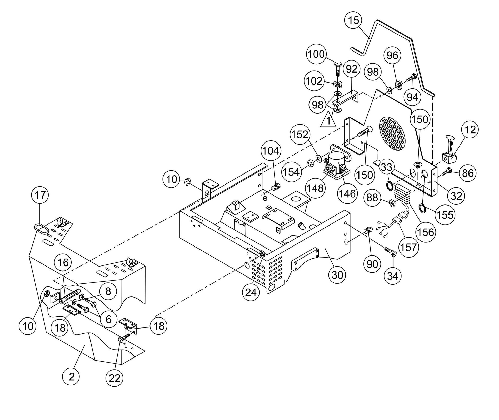 AR13H Hood And Rear Panel Assembly Parts By Multiquip