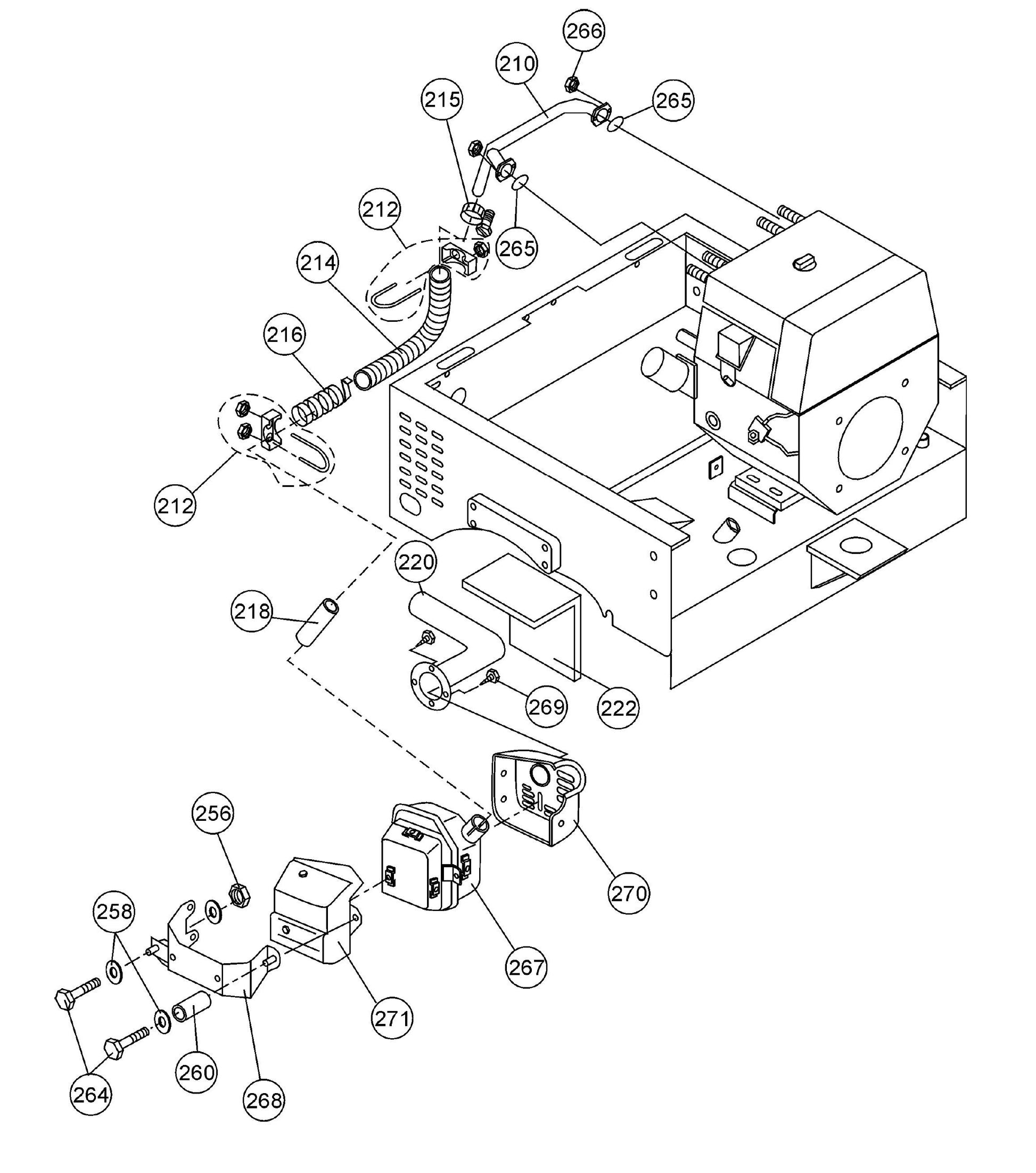 AR13H Muffler Assembly Parts By Multiquip