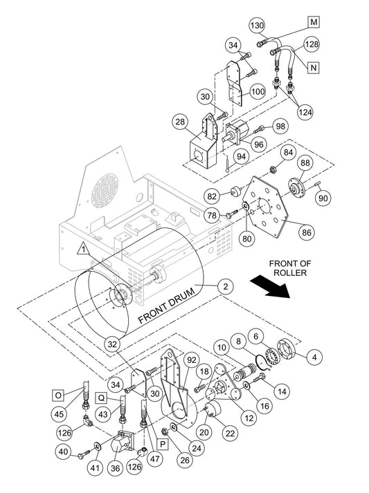 AR13H Front Drum Assembly Parts By Multiquip
