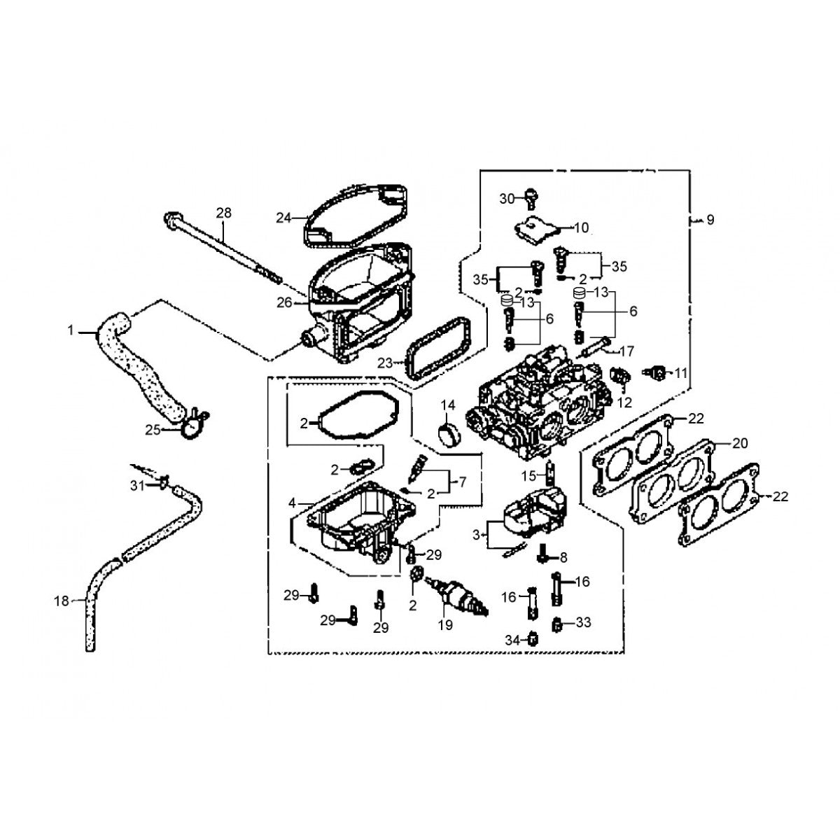 AR14H HONDA GX630RHKAF Carburetor Assy. Parts By Multiquip