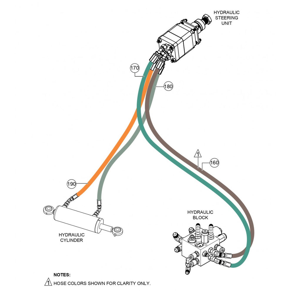 AR14H Hydraulic Cylinder Steering Assembly Parts By Multiquip