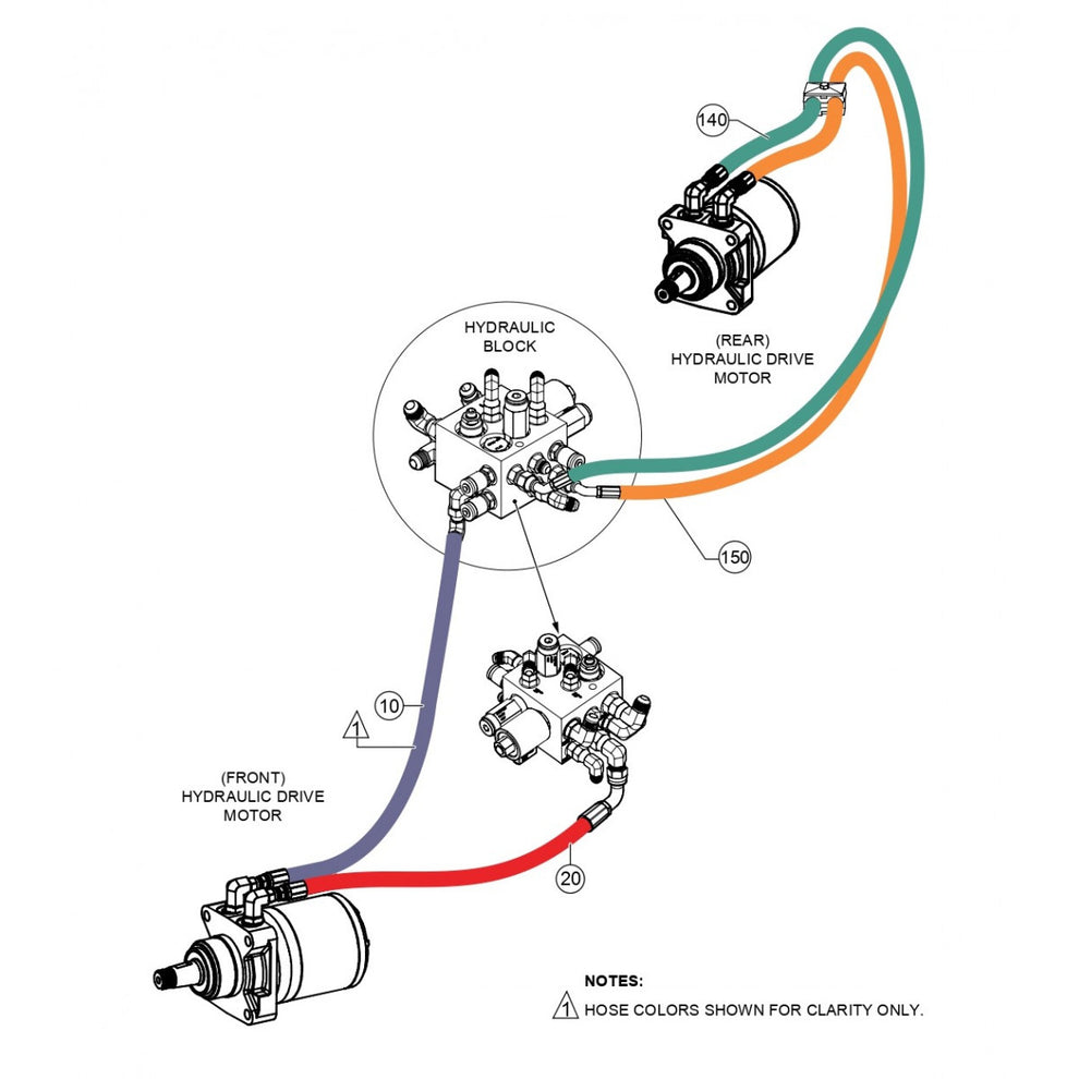 AR14H Hydraulic Drive Motor Assembly Parts By Multiquip