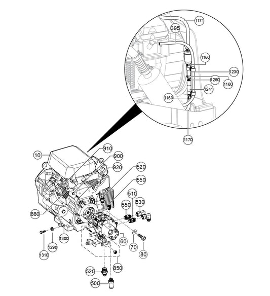 AR14H Engine Assy. Parts By Multiquip