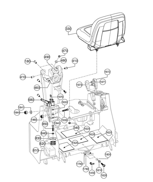 AR14H Seat Assy. Parts By Multiquip