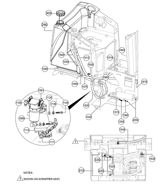AR14H Water Tank And Filter Assy. Parts By Multiquip