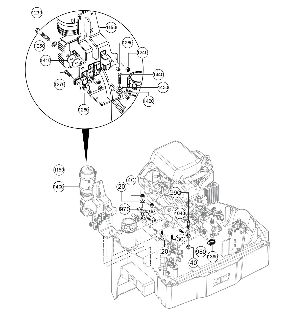 AR14H  Chassis Body 2 Assy. Parts By Multiquip