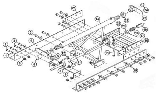 SA12 2-1/2’ 10QX Section Truss Screed Assembly Parts By Allen Engineering