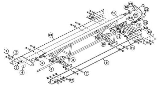 SA12 5’ 10QX Section Truss Screed Assembly Parts By Allen Engineering