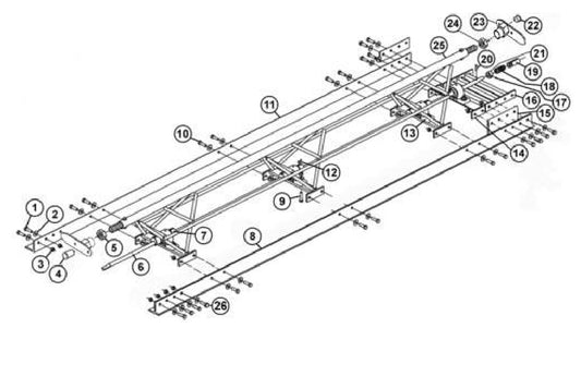 SA12 7-1/2’QX Section Truss Screed Assembly Parts By Allen Engineering