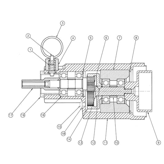 Assembly, Speed Increaser Parts For WYC-402BP Backpack Vibrator Motor By Husqvarna