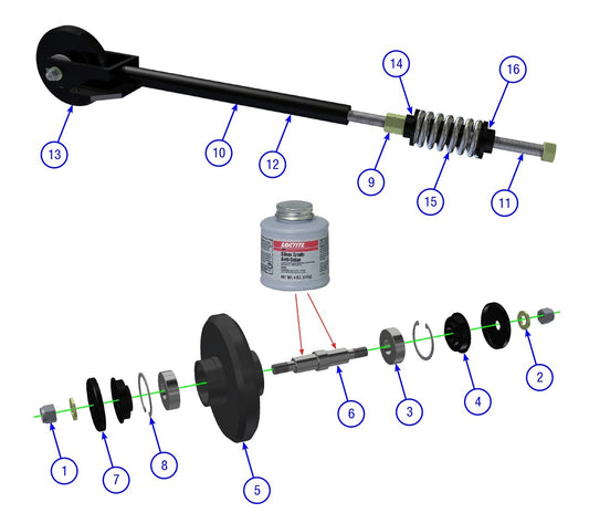 AT16 Track Tensioner and Wheel Assembly Parts By Allen Engineering