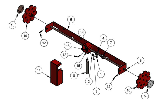 BDF6048B Auger Adjustment Assembly Parts by Allen Engineering
