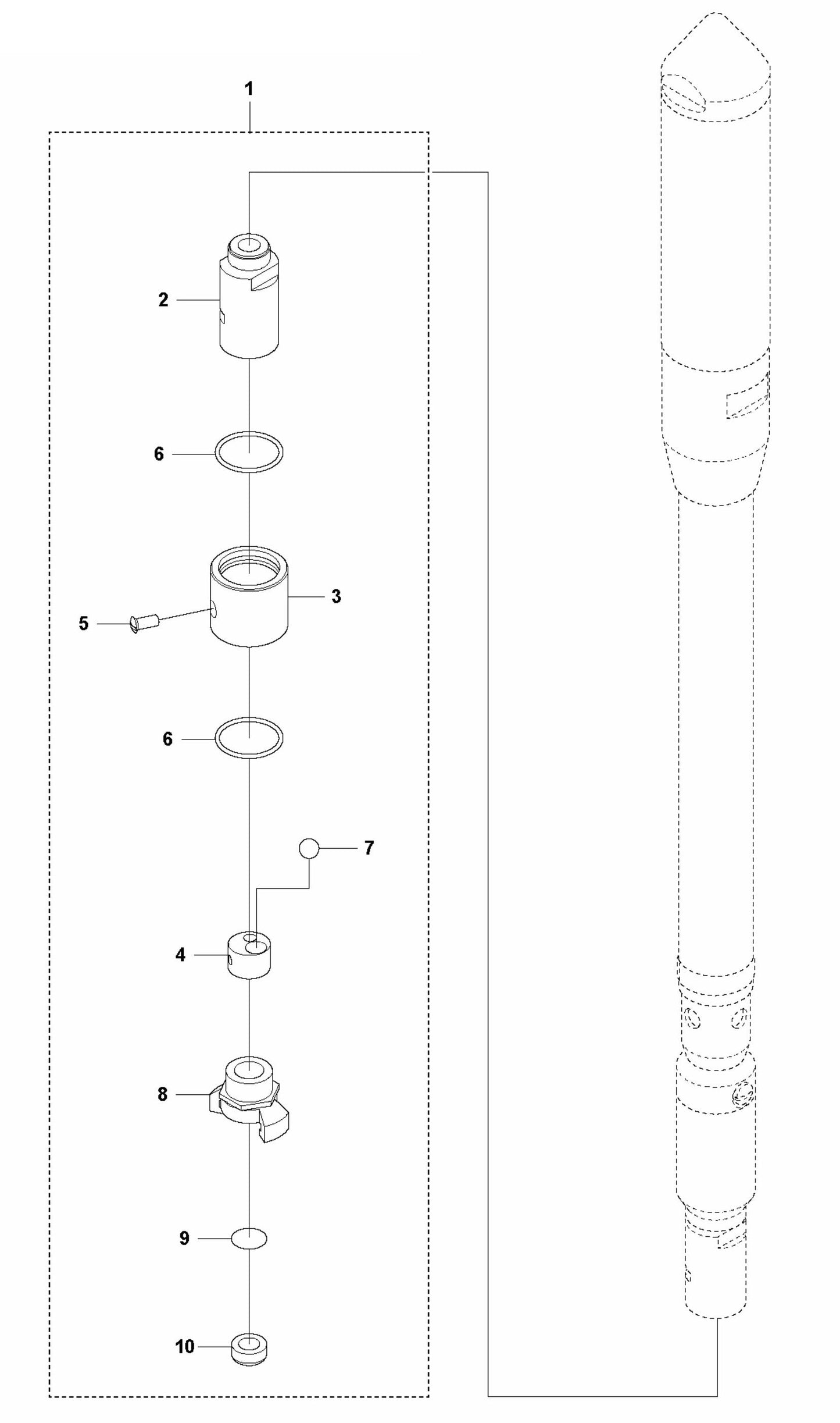 AY 107 SN 481- Quick Coupling w/ Ball-Stop Valve Assembly Parts By Husqvarna