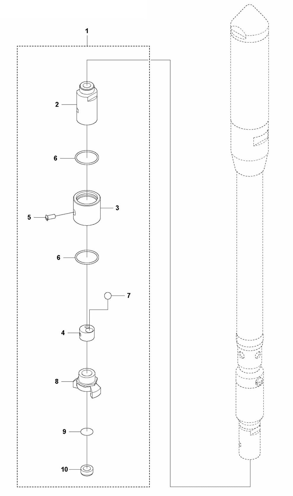 AY 107 SN 481- Quick Coupling w/ Ball-Stop Valve Assembly Parts By Husqvarna