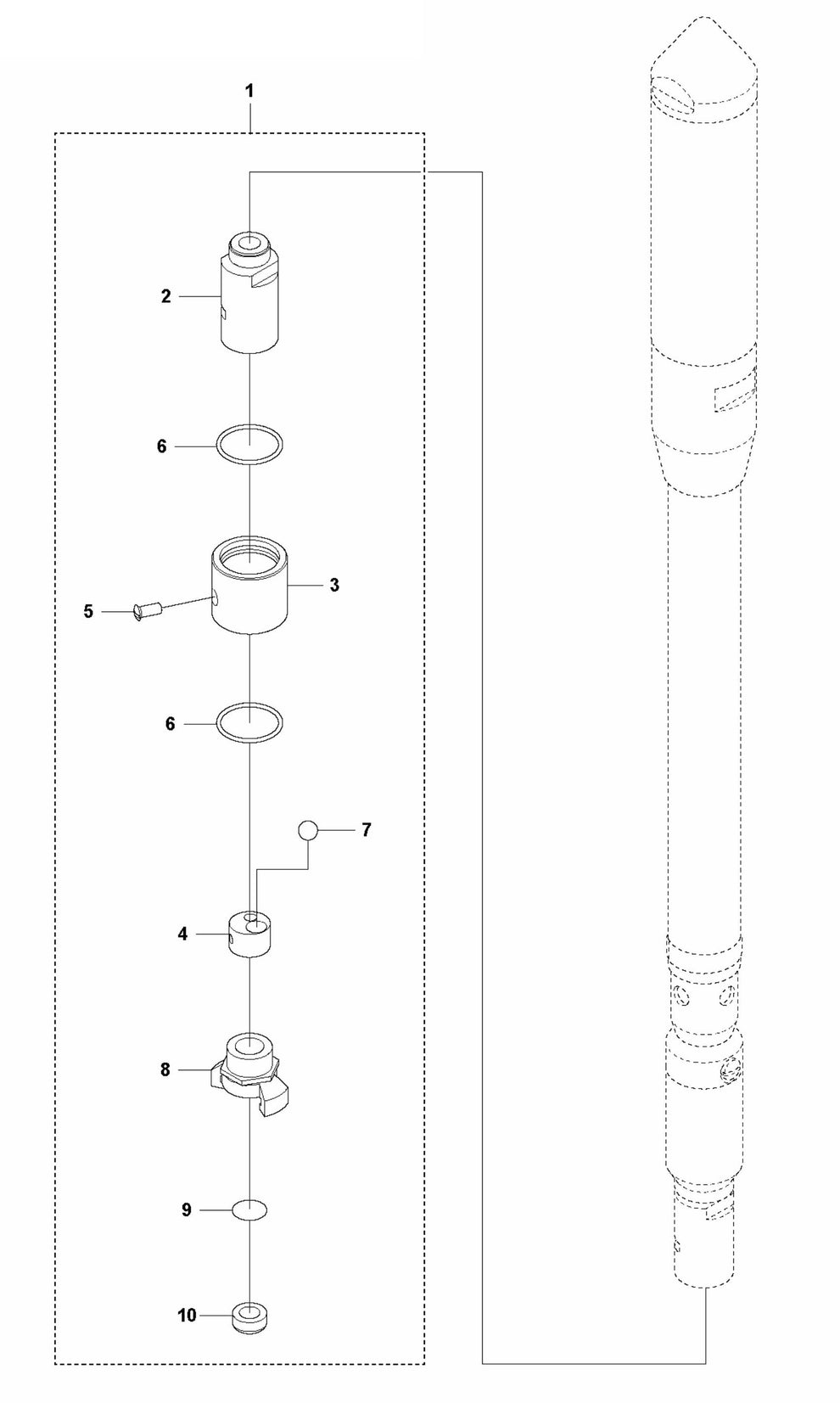 AY 107 SN 967- Quick Coupling w/ Ball-Stop Valve Assembly Parts By Husqvarna