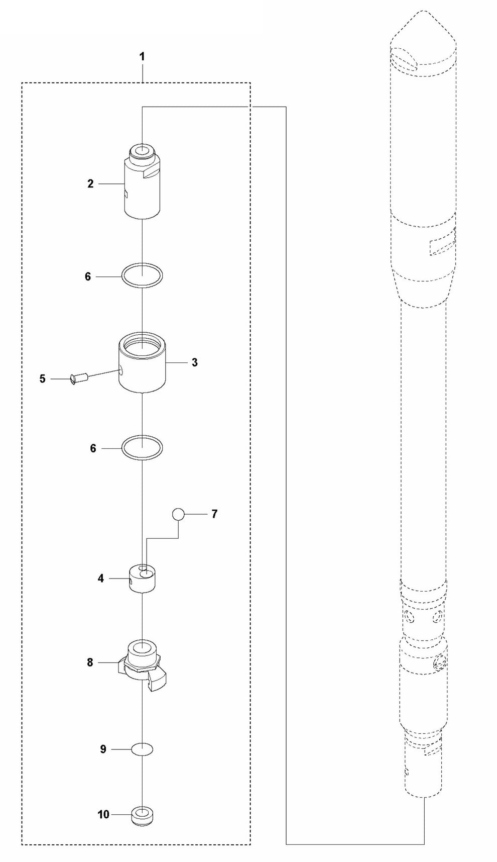 AY 157 SN 967- Quick Coupling w/ Ball-Stop Valve Assembly Parts By Husqvarna