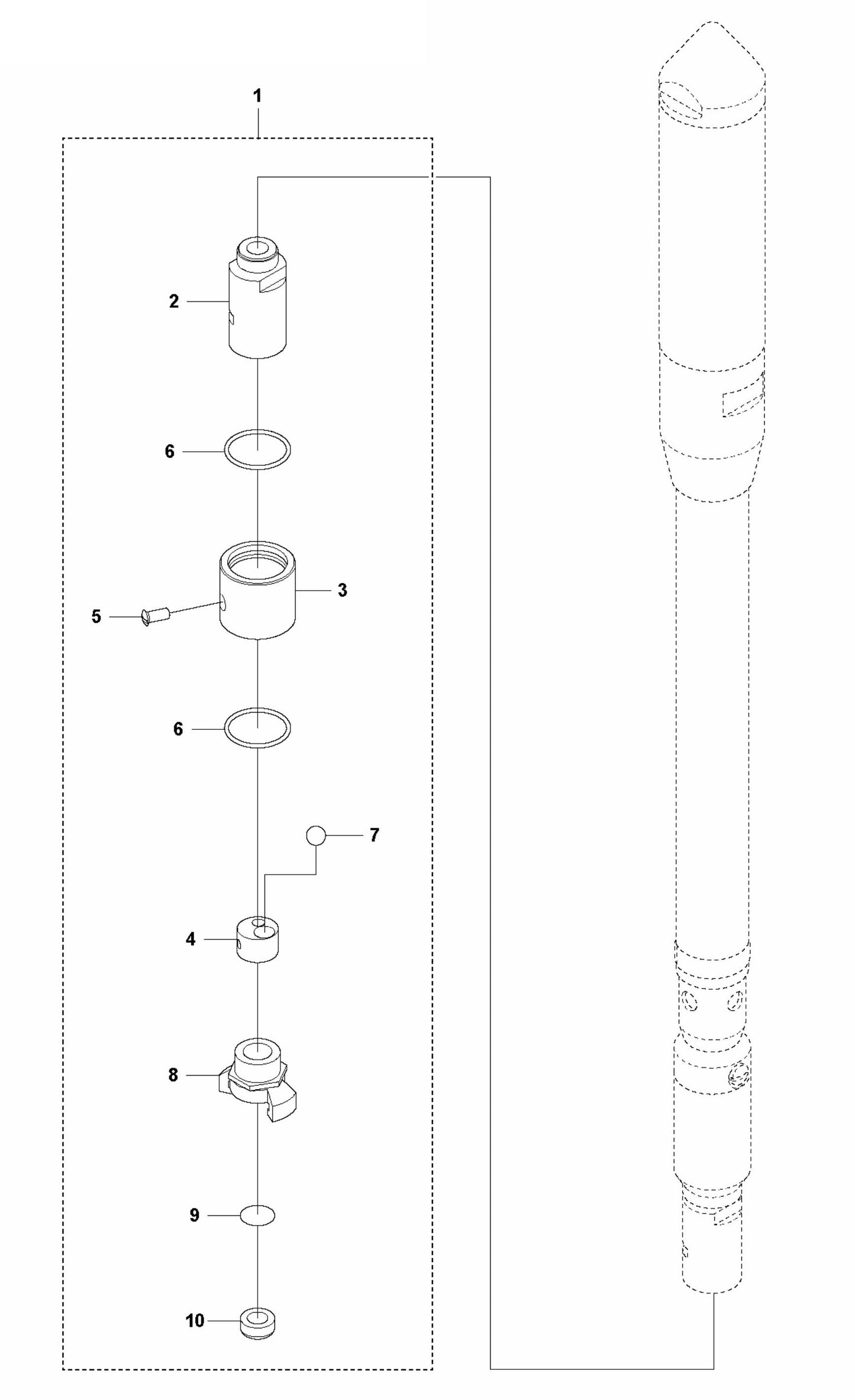 AY 27 SN 967- Quick Coupling w/ Ball-Stop Valve Assembly Parts By Husqvarna