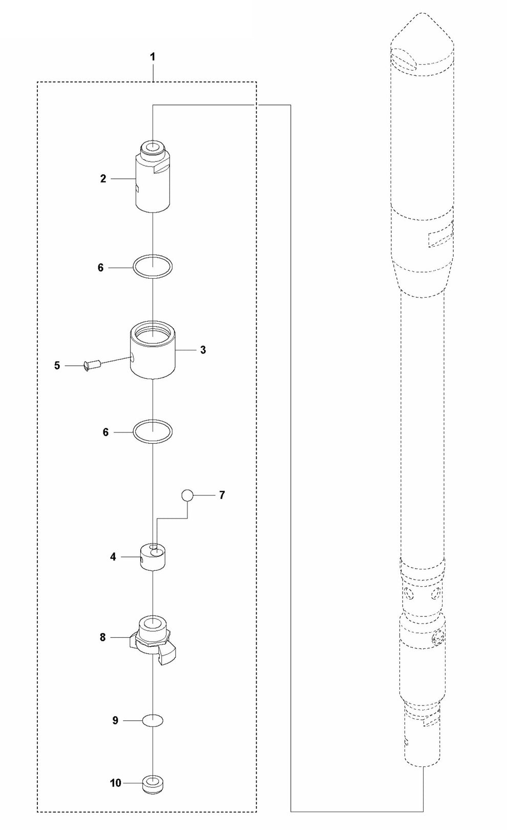 AY 27 SN 967- Quick Coupling w/ Ball-Stop Valve Assembly Parts By Husqvarna
