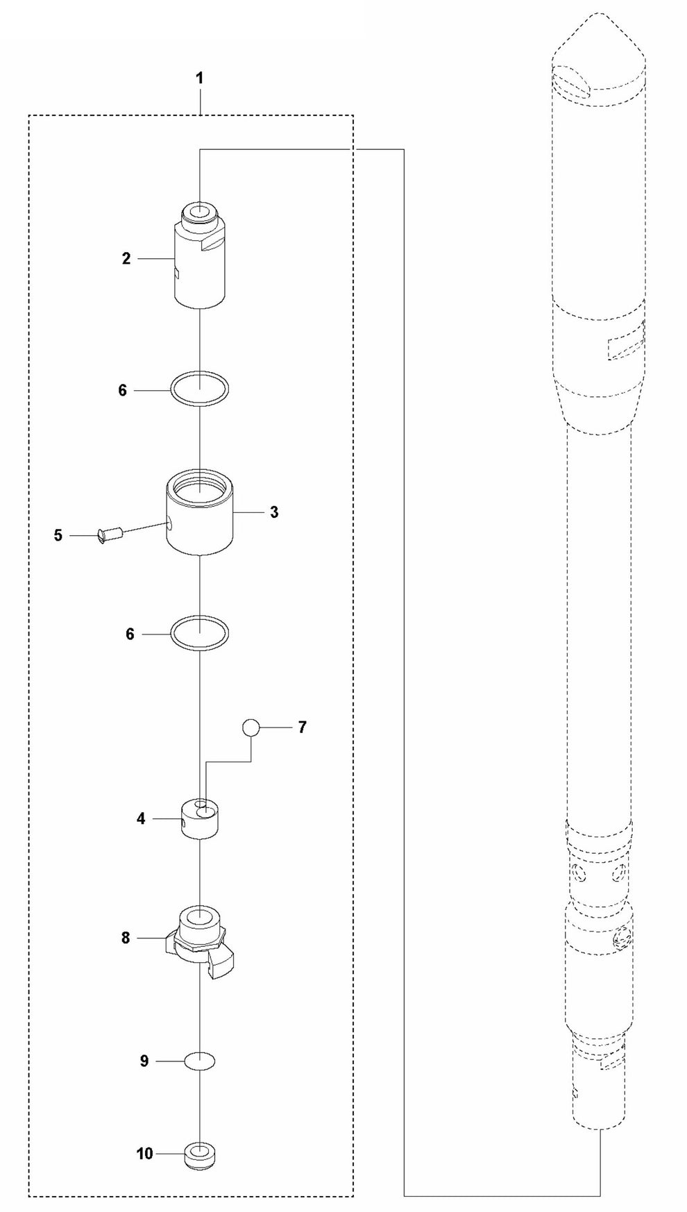 AY 77 SN 481- Quick Coupling w/ Ball-Stop Valve Assembly Parts By Husqvarna