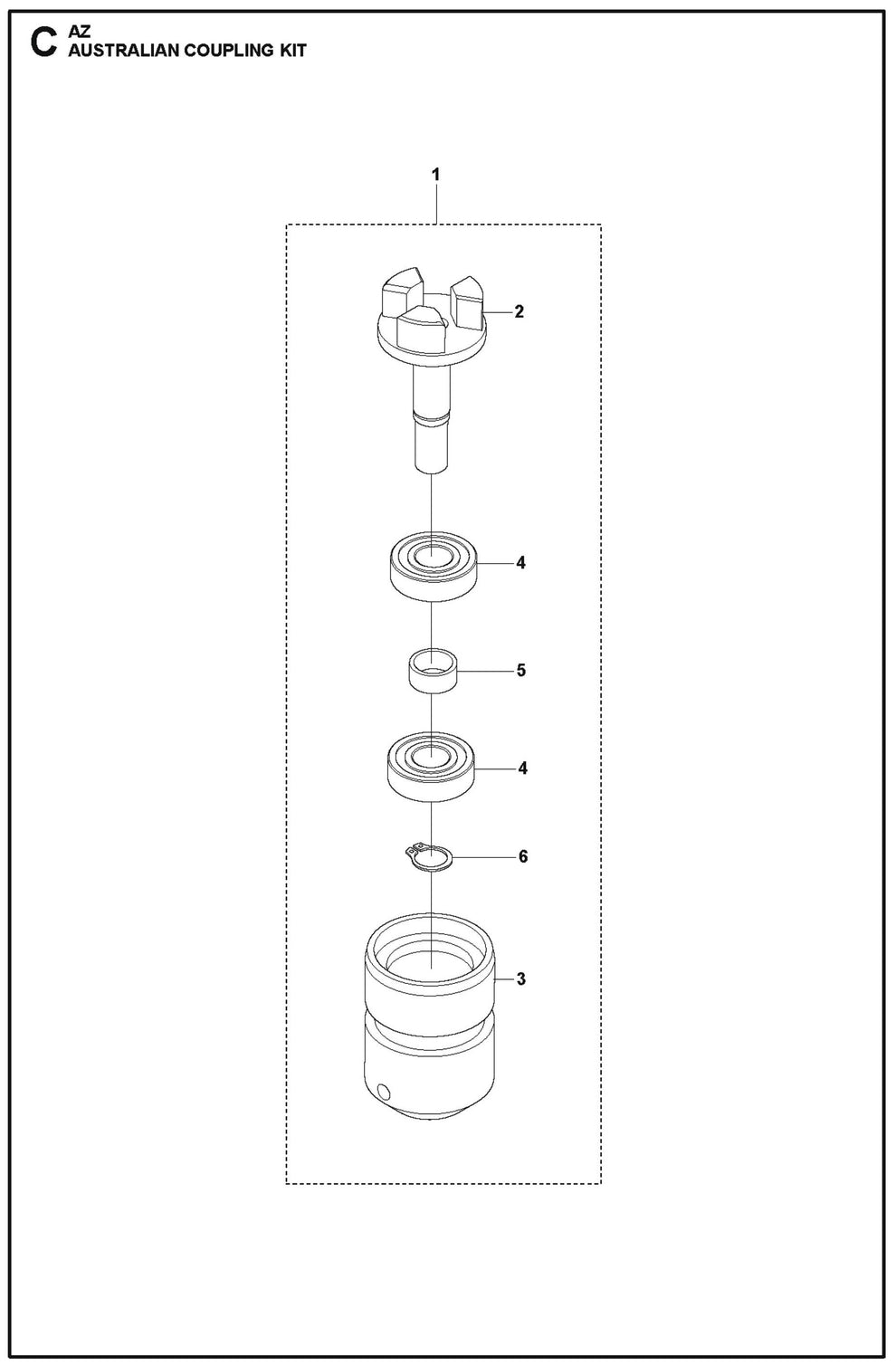 Australian Coupling Kit Parts For AZ By Husqvarna