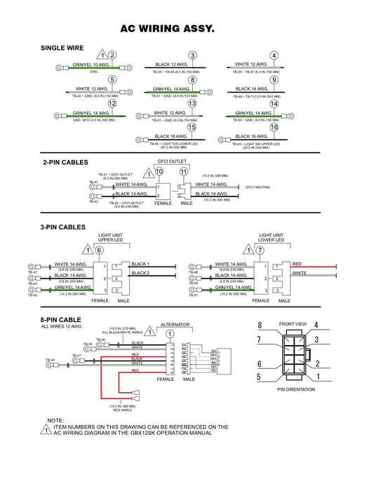 GBX12SK GloBug Lighting System A/C Wiring Part by Multiquip