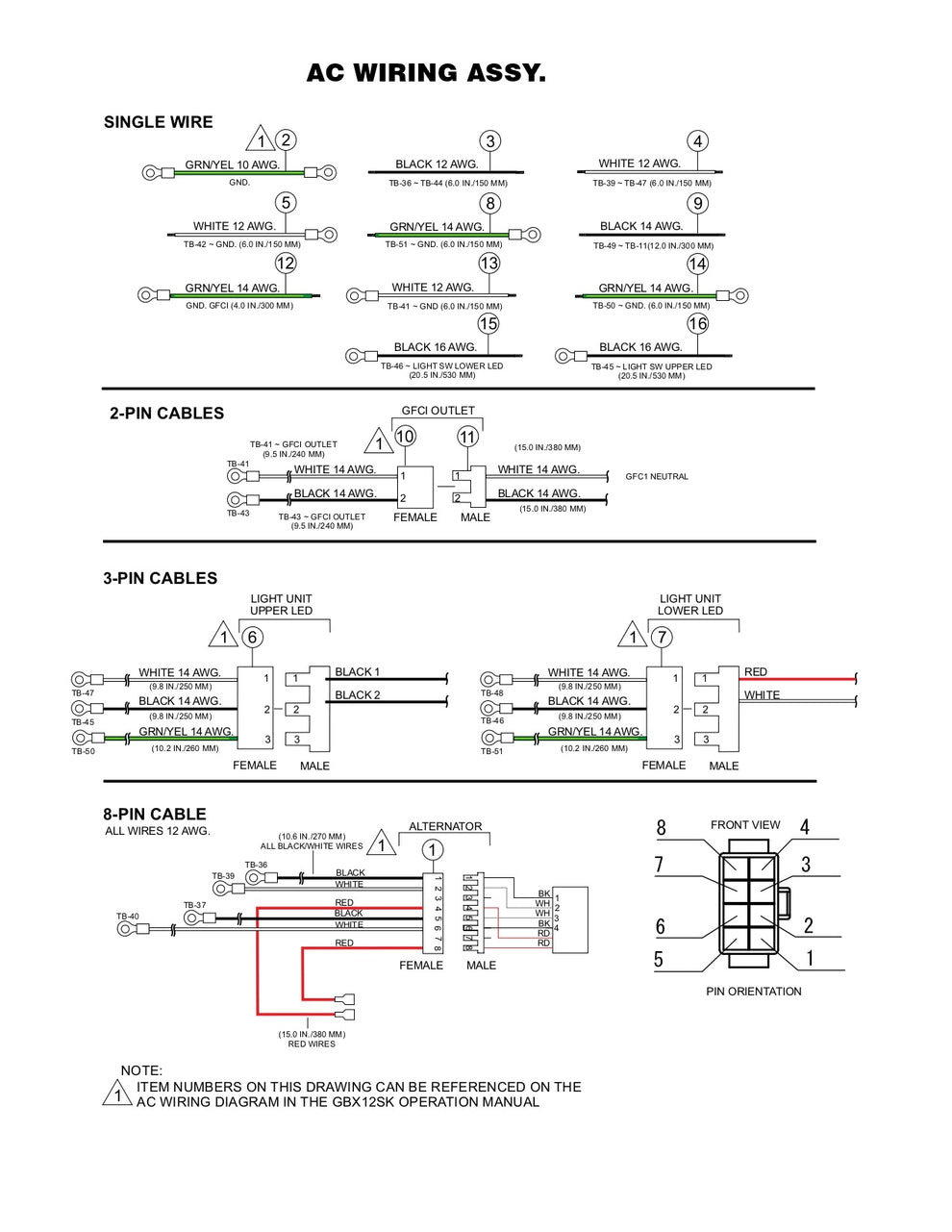GBX12SK GloBug Lighting System A/C Wiring Part by Multiquip