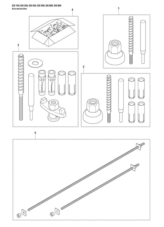 DS 150,DS 250,DS 450,DS 500,DS 800, DS 900 Accessories Parts for DS 450 By Husqvarna