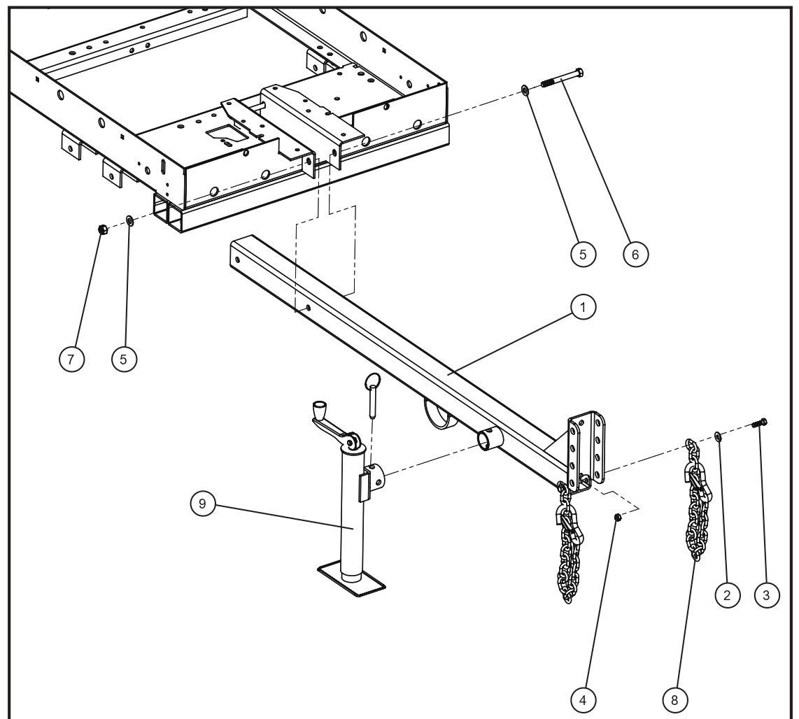 V Series Night-Lite Pro II Adjustable Tongue Parts By Allmand