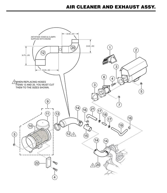 HTXD6I Air Cleaner and Exhaust Assembly