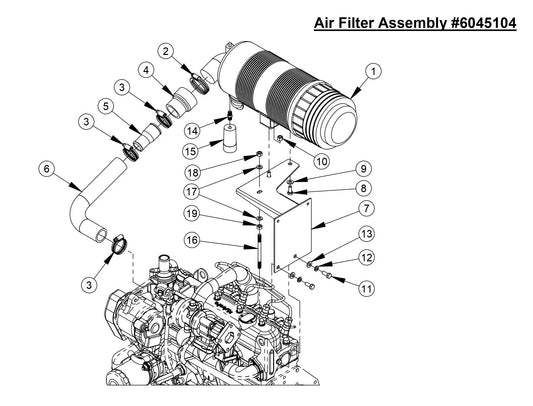 CC4144DXL Air Filter Assembly