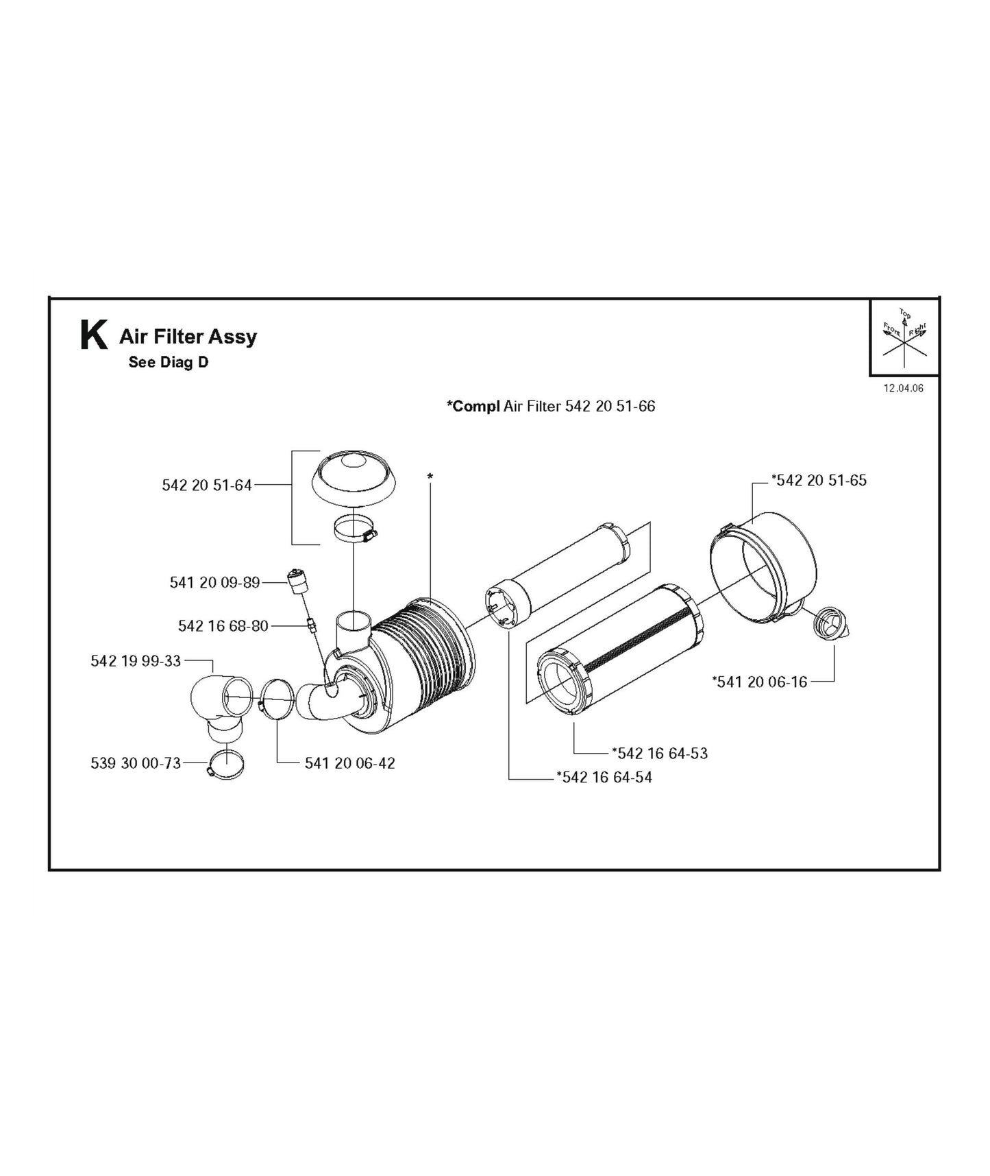 Air Filter Assy Parts for FS4800 D By Husqvarna