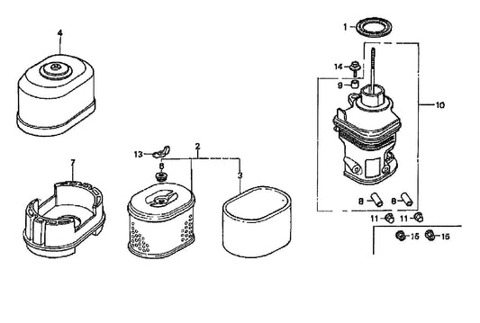 T30H HONDA GX240K1PMT2 Engine Air Cleaner Assembly Parts By Multiquip