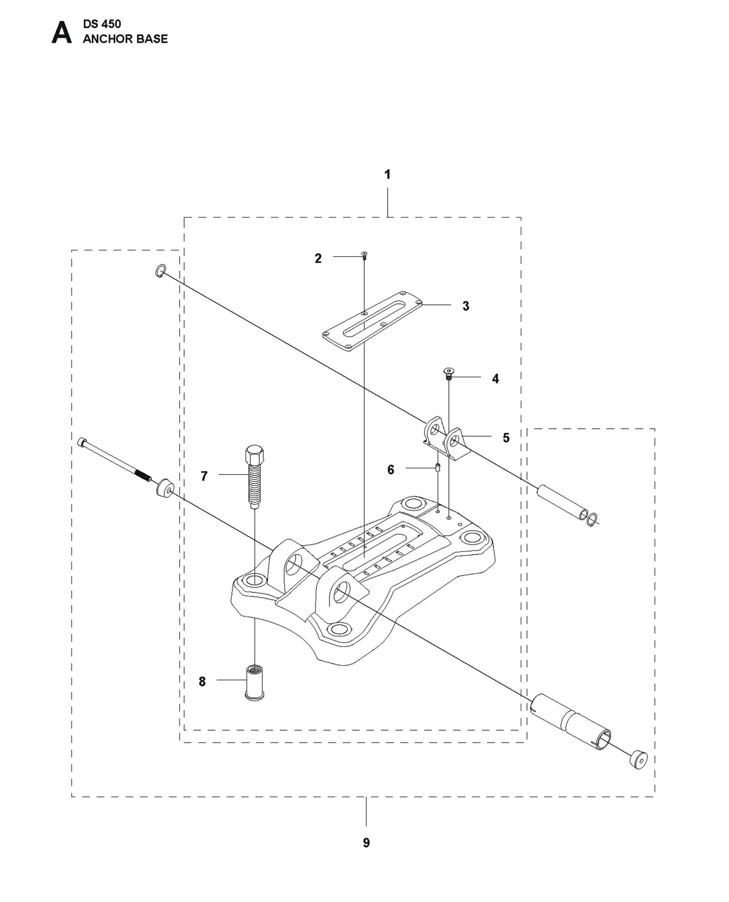 Anchor Base Parts For DS 450 By Husqvarna