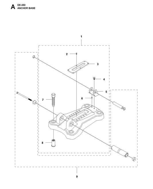 Anchor Base Parts For DS 450 By Husqvarna