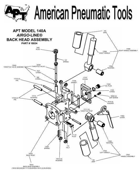 APT 140 A PAVING BREAKER PARTS