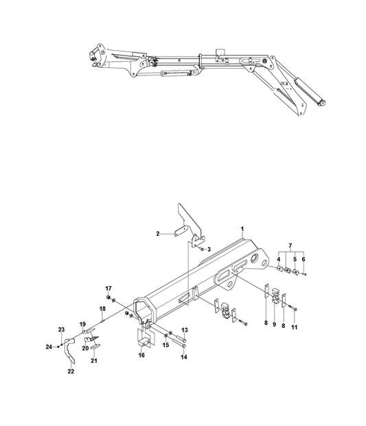 Arm Two fig 1 Parts for DXR 310 By Husqvarna