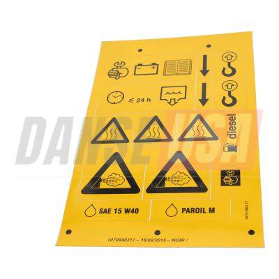 1079990217 INFORMATION LABEL FOR ATLAS COPCO DYNAPAC CHICAGO PNEUMATIC EQUIPMENT