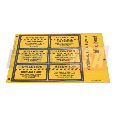 1079991099 INFORMATION LABEL FOR ATLAS COPCO DYNAPAC CHICAGO PNEUMATIC EQUIPMENT
